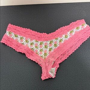 Victoria's Secret Pink Floral Lace Panties 2016